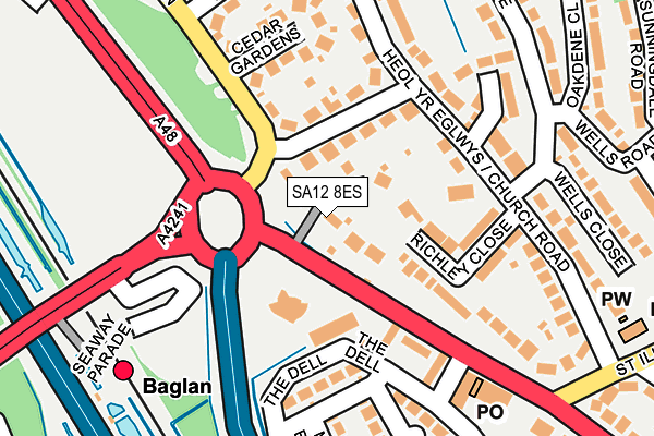SA12 8ES map - OS OpenMap – Local (Ordnance Survey)