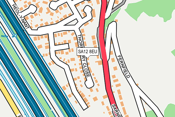 SA12 8EU map - OS OpenMap – Local (Ordnance Survey)