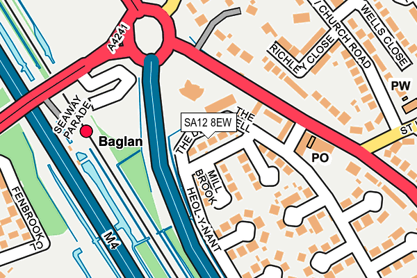 SA12 8EW map - OS OpenMap – Local (Ordnance Survey)