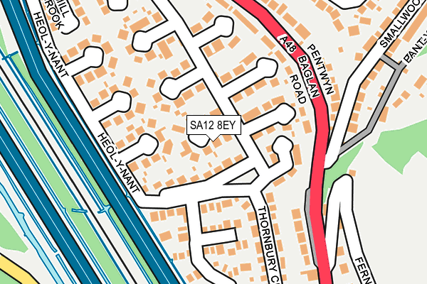 SA12 8EY map - OS OpenMap – Local (Ordnance Survey)