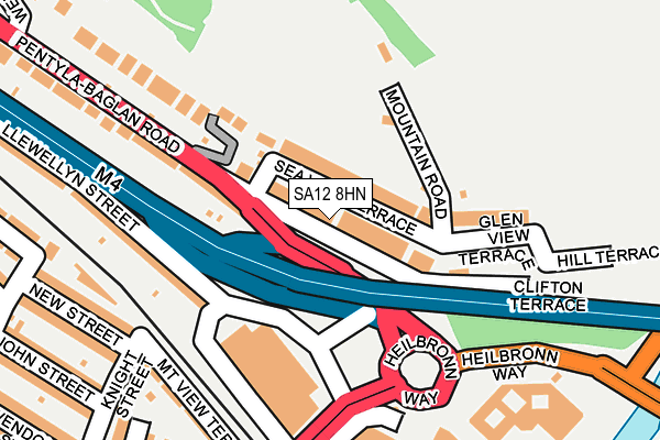SA12 8HN map - OS OpenMap – Local (Ordnance Survey)