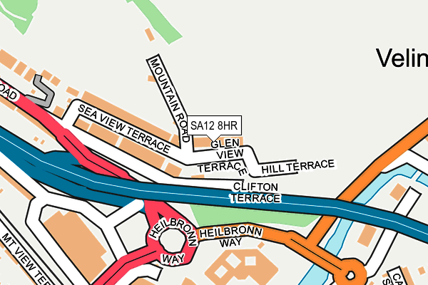 SA12 8HR map - OS OpenMap – Local (Ordnance Survey)