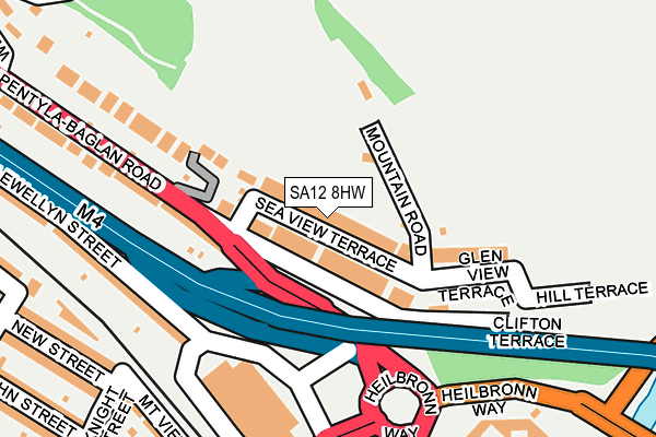 SA12 8HW map - OS OpenMap – Local (Ordnance Survey)