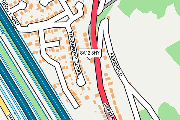 SA12 8HY map - OS OpenMap – Local (Ordnance Survey)