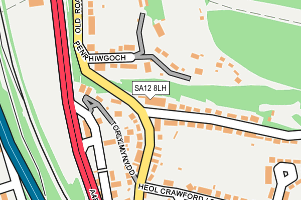 SA12 8LH map - OS OpenMap – Local (Ordnance Survey)