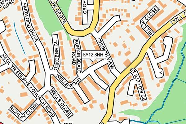 SA12 8NH map - OS OpenMap – Local (Ordnance Survey)