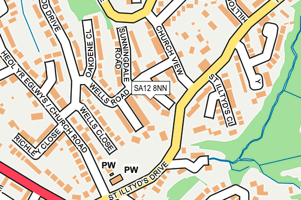 SA12 8NN map - OS OpenMap – Local (Ordnance Survey)