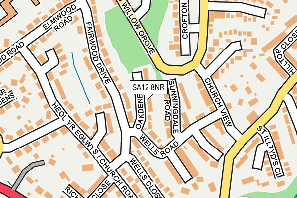 SA12 8NR map - OS OpenMap – Local (Ordnance Survey)