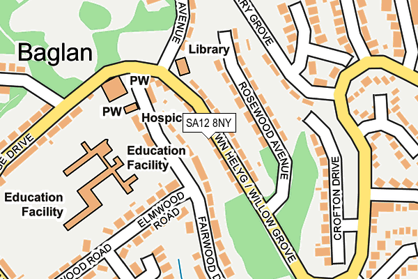 SA12 8NY map - OS OpenMap – Local (Ordnance Survey)