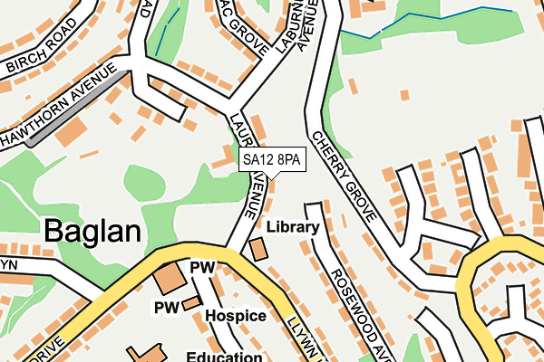 SA12 8PA map - OS OpenMap – Local (Ordnance Survey)