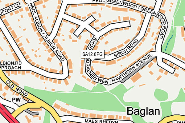 SA12 8PG map - OS OpenMap – Local (Ordnance Survey)