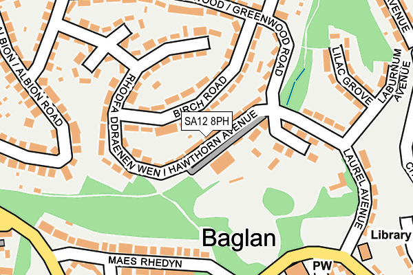SA12 8PH map - OS OpenMap – Local (Ordnance Survey)