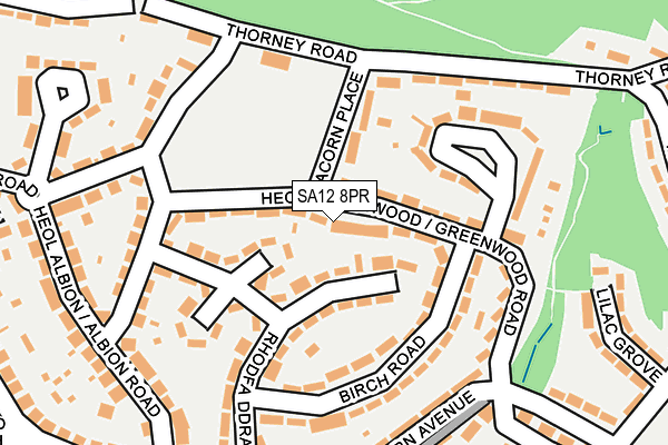 SA12 8PR map - OS OpenMap – Local (Ordnance Survey)