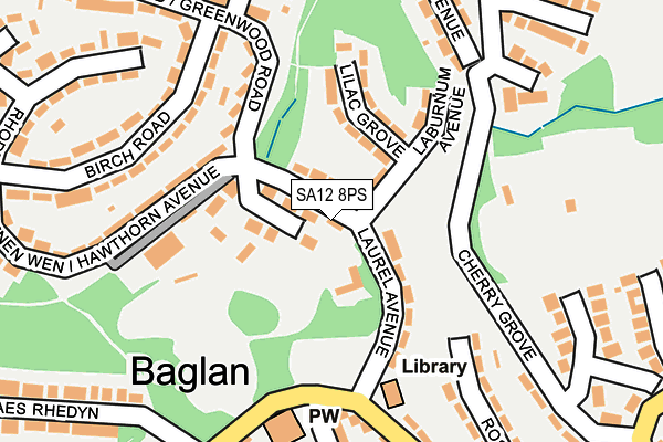 SA12 8PS map - OS OpenMap – Local (Ordnance Survey)