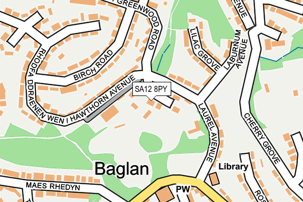 SA12 8PY map - OS OpenMap – Local (Ordnance Survey)