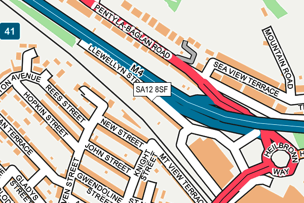 SA12 8SF map - OS OpenMap – Local (Ordnance Survey)