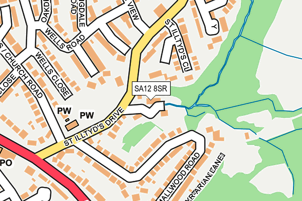 SA12 8SR map - OS OpenMap – Local (Ordnance Survey)