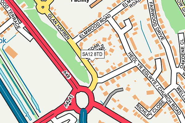 SA12 8TD map - OS OpenMap – Local (Ordnance Survey)