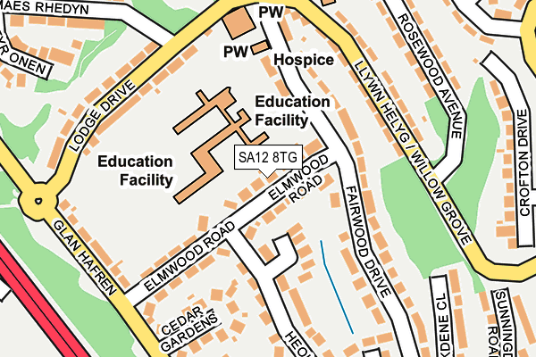 SA12 8TG map - OS OpenMap – Local (Ordnance Survey)