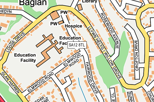 SA12 8TL map - OS OpenMap – Local (Ordnance Survey)