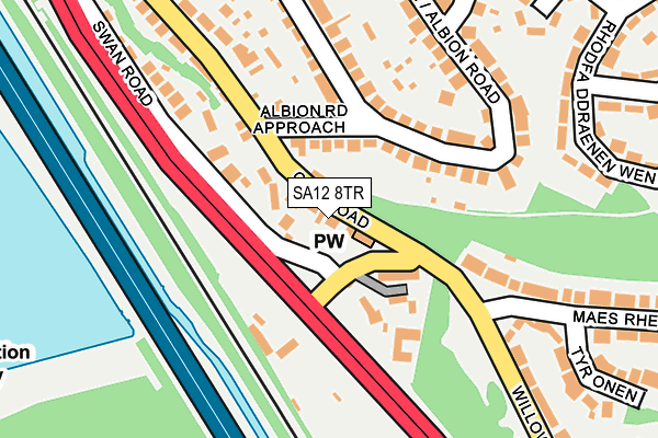 SA12 8TR map - OS OpenMap – Local (Ordnance Survey)