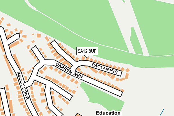 SA12 8UF map - OS OpenMap – Local (Ordnance Survey)