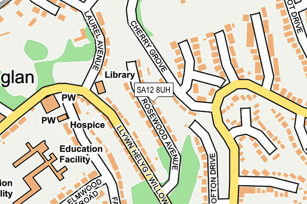 SA12 8UH map - OS OpenMap – Local (Ordnance Survey)