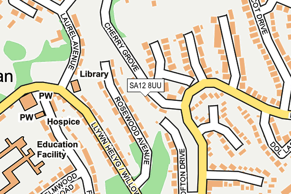 SA12 8UU map - OS OpenMap – Local (Ordnance Survey)