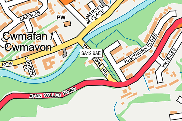 SA12 9AE map - OS OpenMap – Local (Ordnance Survey)