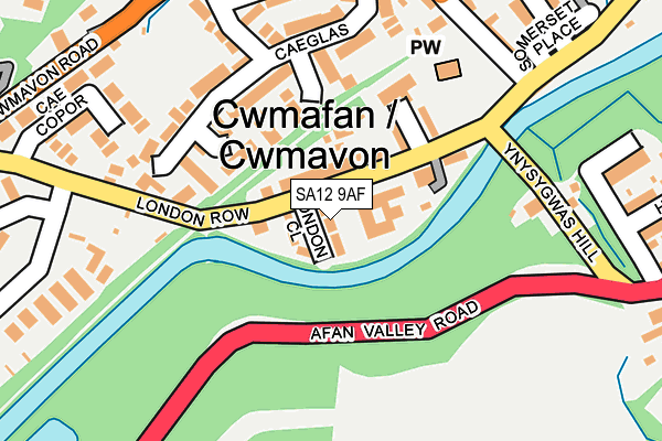 SA12 9AF map - OS OpenMap – Local (Ordnance Survey)