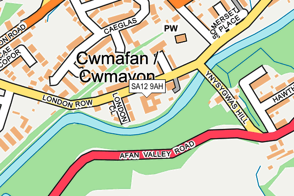 SA12 9AH map - OS OpenMap – Local (Ordnance Survey)