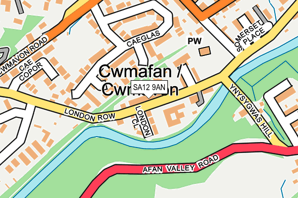 SA12 9AN map - OS OpenMap – Local (Ordnance Survey)