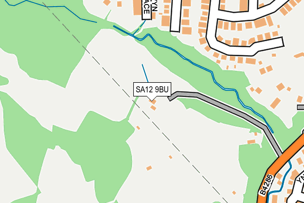 SA12 9BU map - OS OpenMap – Local (Ordnance Survey)