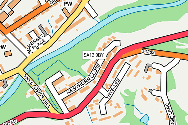 SA12 9BY map - OS OpenMap – Local (Ordnance Survey)