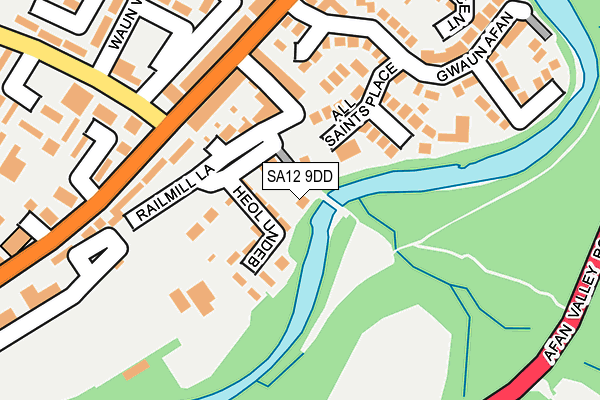 SA12 9DD map - OS OpenMap – Local (Ordnance Survey)