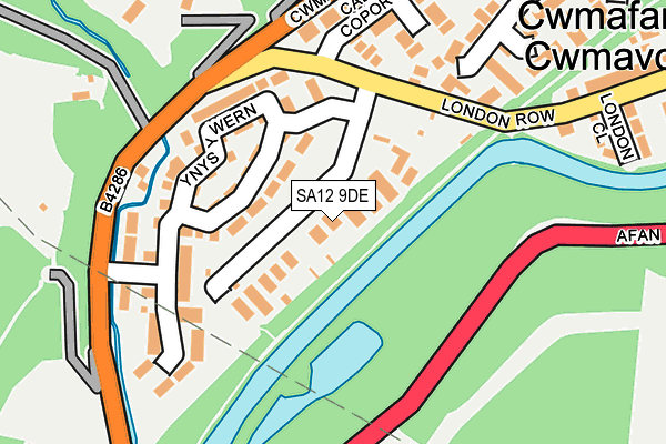 SA12 9DE map - OS OpenMap – Local (Ordnance Survey)