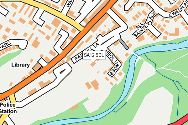 SA12 9DL map - OS OpenMap – Local (Ordnance Survey)