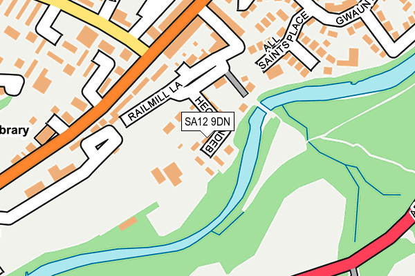 SA12 9DN map - OS OpenMap – Local (Ordnance Survey)