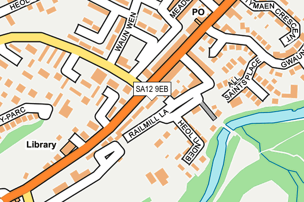 SA12 9EB map - OS OpenMap – Local (Ordnance Survey)