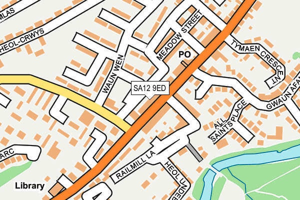 SA12 9ED map - OS OpenMap – Local (Ordnance Survey)