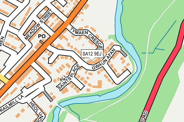 SA12 9EJ map - OS OpenMap – Local (Ordnance Survey)