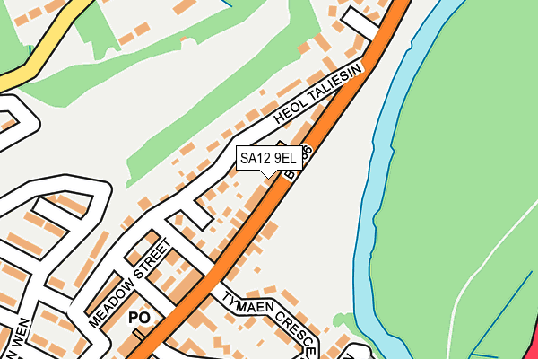 SA12 9EL map - OS OpenMap – Local (Ordnance Survey)