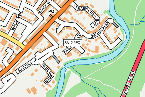 SA12 9EQ map - OS OpenMap – Local (Ordnance Survey)
