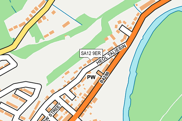 SA12 9ER map - OS OpenMap – Local (Ordnance Survey)