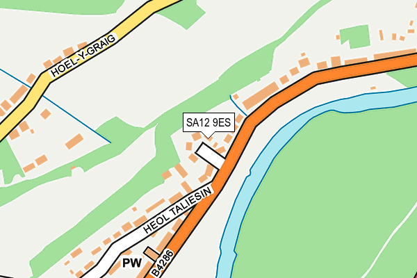 SA12 9ES map - OS OpenMap – Local (Ordnance Survey)