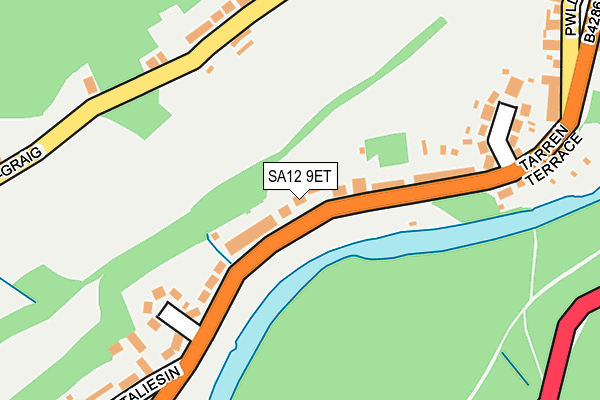 SA12 9ET map - OS OpenMap – Local (Ordnance Survey)