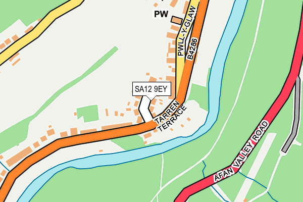 SA12 9EY map - OS OpenMap – Local (Ordnance Survey)