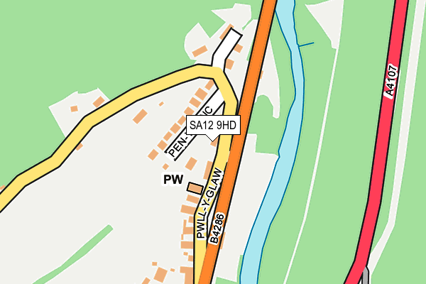 SA12 9HD map - OS OpenMap – Local (Ordnance Survey)