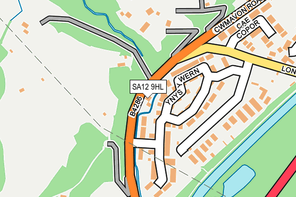 SA12 9HL map - OS OpenMap – Local (Ordnance Survey)