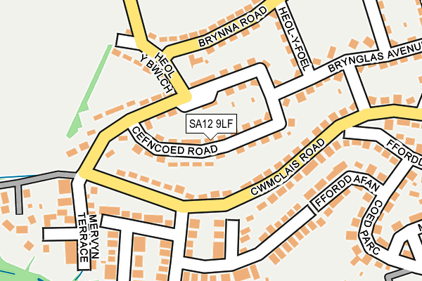 SA12 9LF map - OS OpenMap – Local (Ordnance Survey)